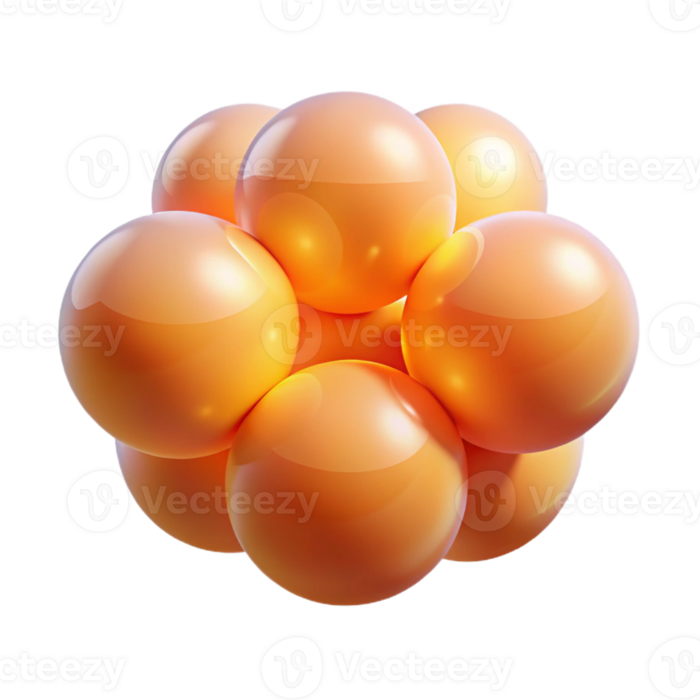 beautiful minimalist A field of overlapping, translucent orbs, emitting a warm, ambient glow, in a Minimalist style high quality png