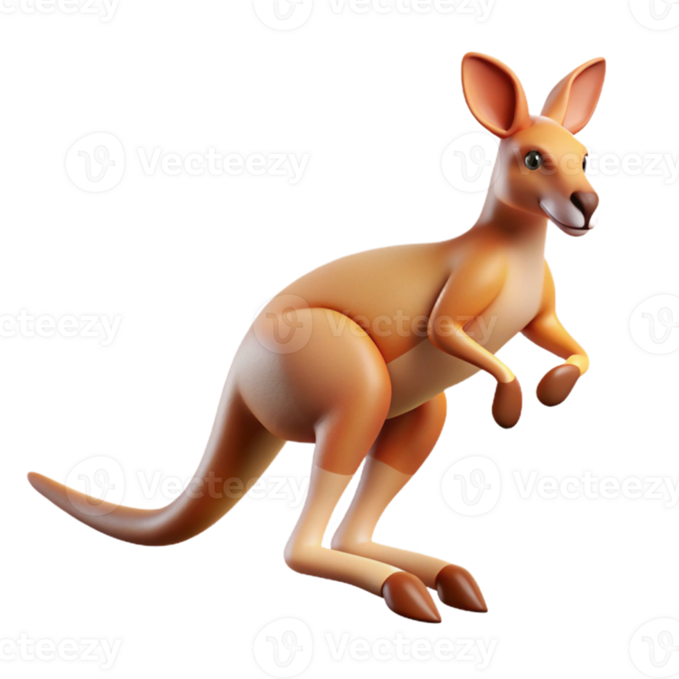 elegant rustic A kangaroo hopping across the Australian outback, lit by the warm morning light, dynamic and energetic style premium png