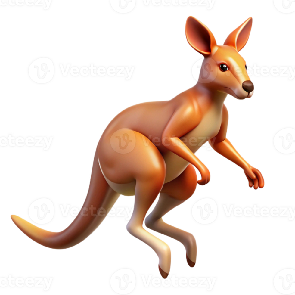 impressive minimalist A kangaroo hopping across the Australian outback, lit by the warm morning light, dynamic and energetic style detailed png