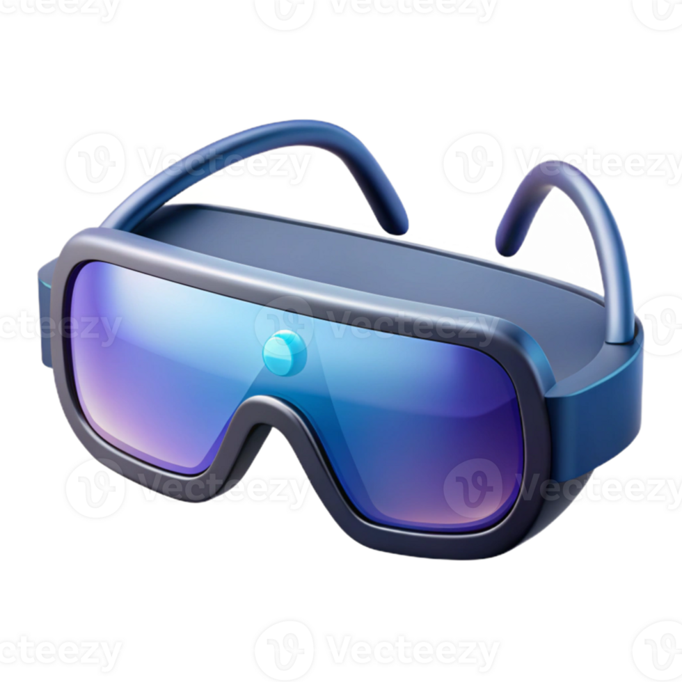 serene vintage A pair of augmented reality glasses displaying a HUD interface, clean and minimalist design, product photography lighting high resolution png