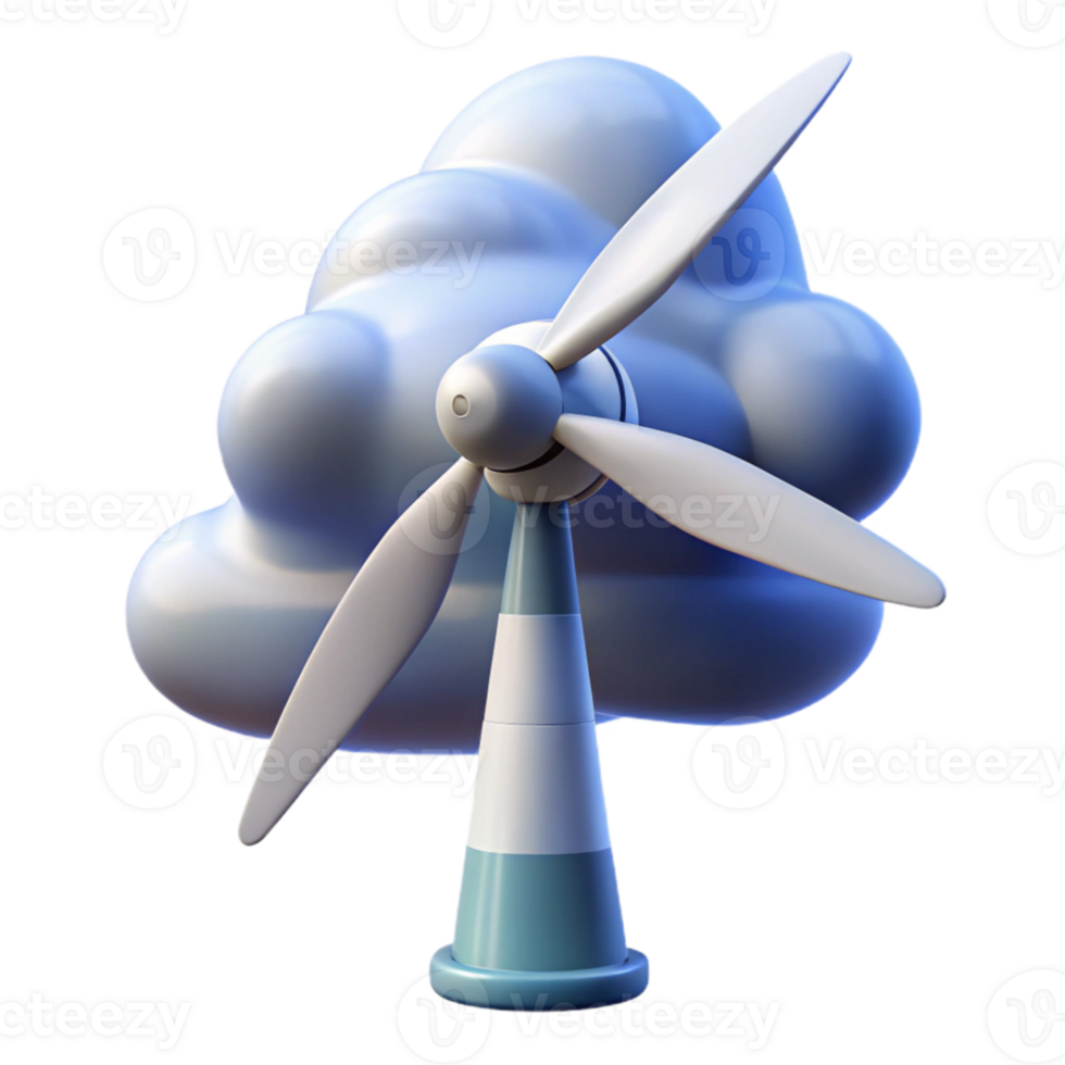 vibrant artistic A wind turbine generating energy, long exposure photography, dramatic sky, renewable energy theme detailed png
