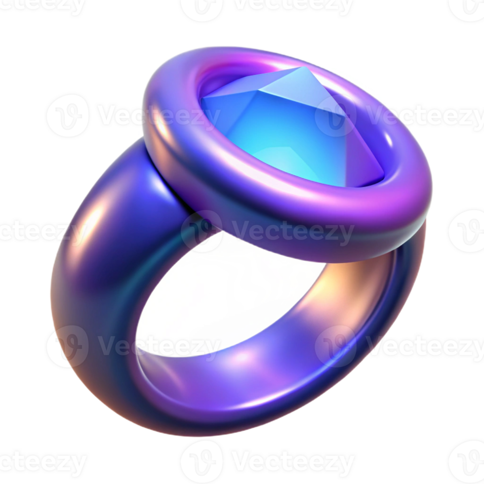 vibrant traditional A magical ring with a large gemstone emitting a hypnotic glow, close-up, soft lighting, realistic style high resolution png