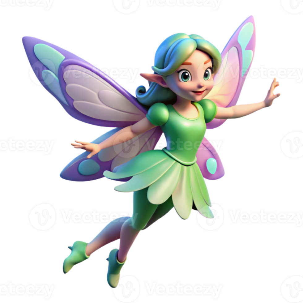 stunning traditional A whimsical fairy with butterfly wings, dancing in a moonlit glade, soft focus, dreamlike art professional png
