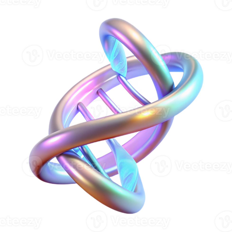 dramatic minimalist A holographic projection of a DNA double helix rotating slowly, glowing with an inner luminescence, lit by a soft, diffused light. Scientific illustration style exclusive png