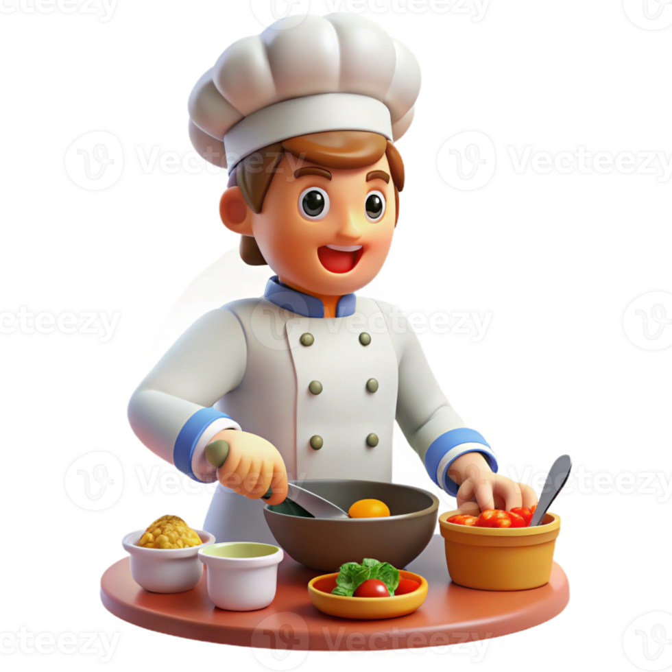 extraordinary modern An anime chef preparing a delicious meal, vibrant lighting, cooking anime style, detailed food genuine png