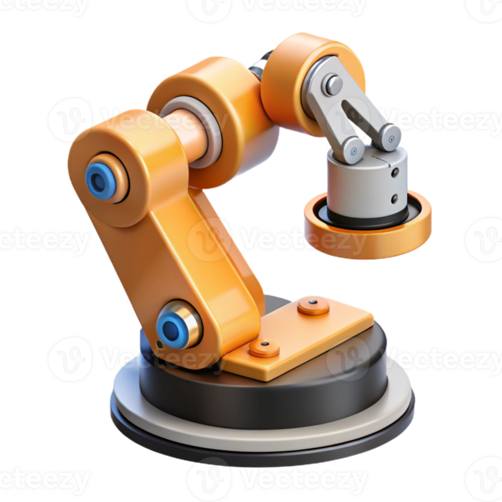 beautiful modern A robotic arm assembling a microchip, precise movements, industrial lighting, realistic style high resolution png