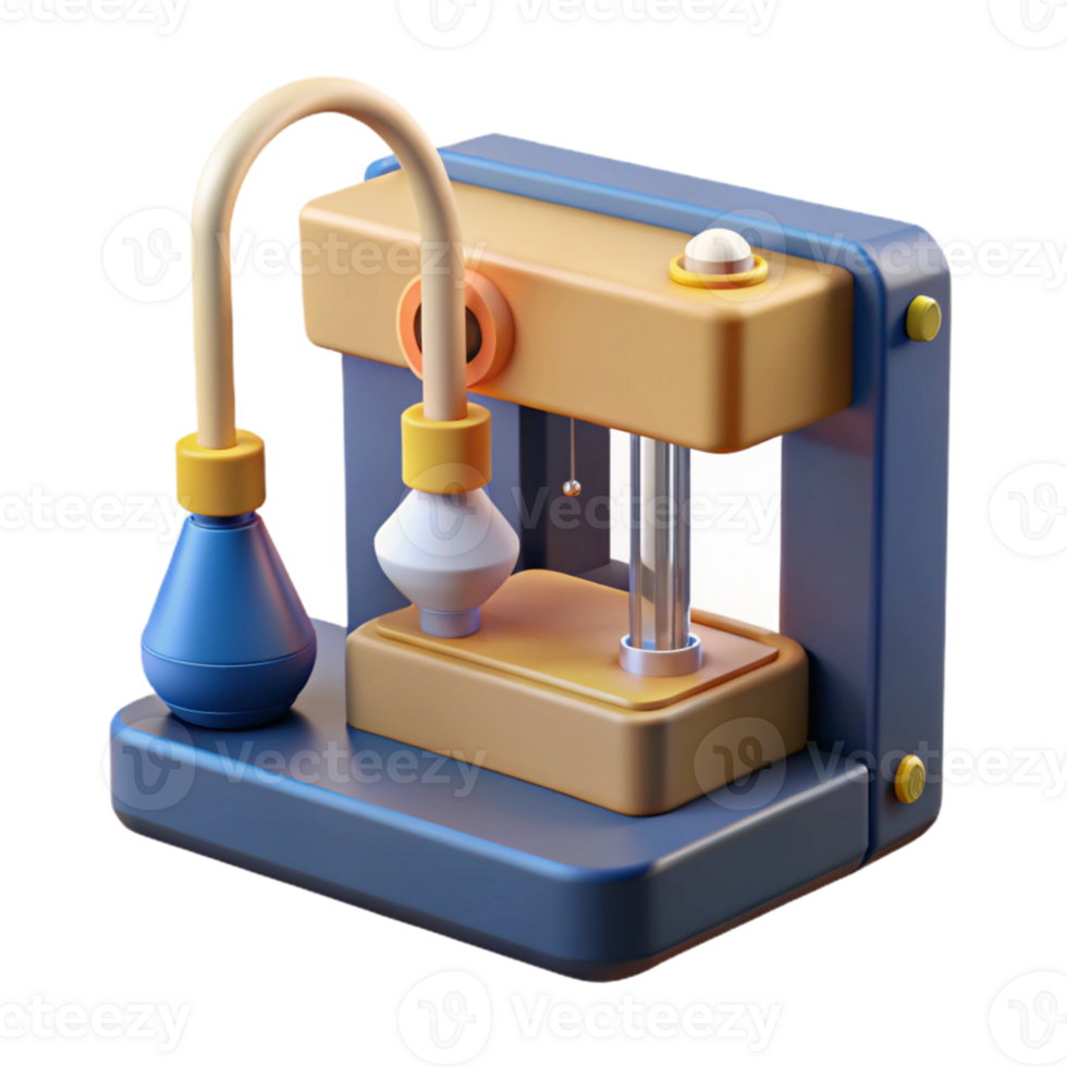 extraordinary minimalist A 3D printer creating a complex object, industrial lighting, product photography style genuine png