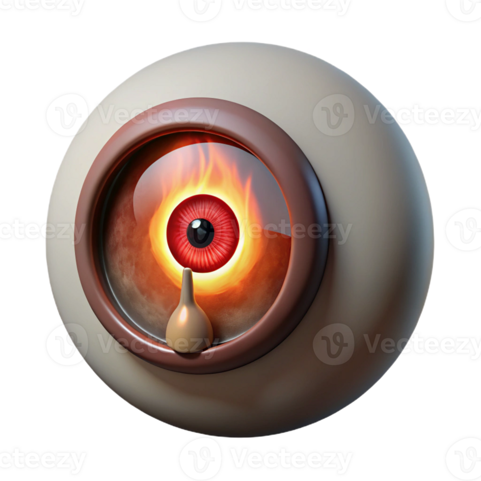 beautiful vintage A close-up of a bloodshot eye staring through a peephole, lit by a flickering match, reflecting a distorted hallway. Noir horror style high resolution png