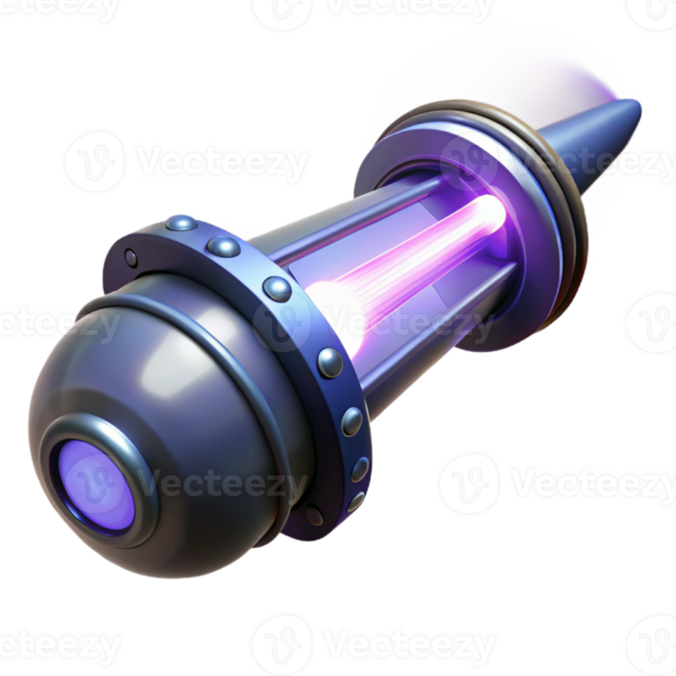 magnificent contemporary A powerful energy beam, emanating from a futuristic weapon, slices through the darkness, illuminating swirling dust particles. Cinematic lighting exclusive png