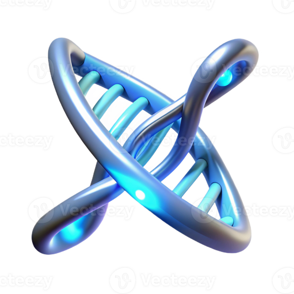 extraordinary artistic A DNA strand, double helix structure, glowing with bioluminescence, scientific illustration style high resolution png
