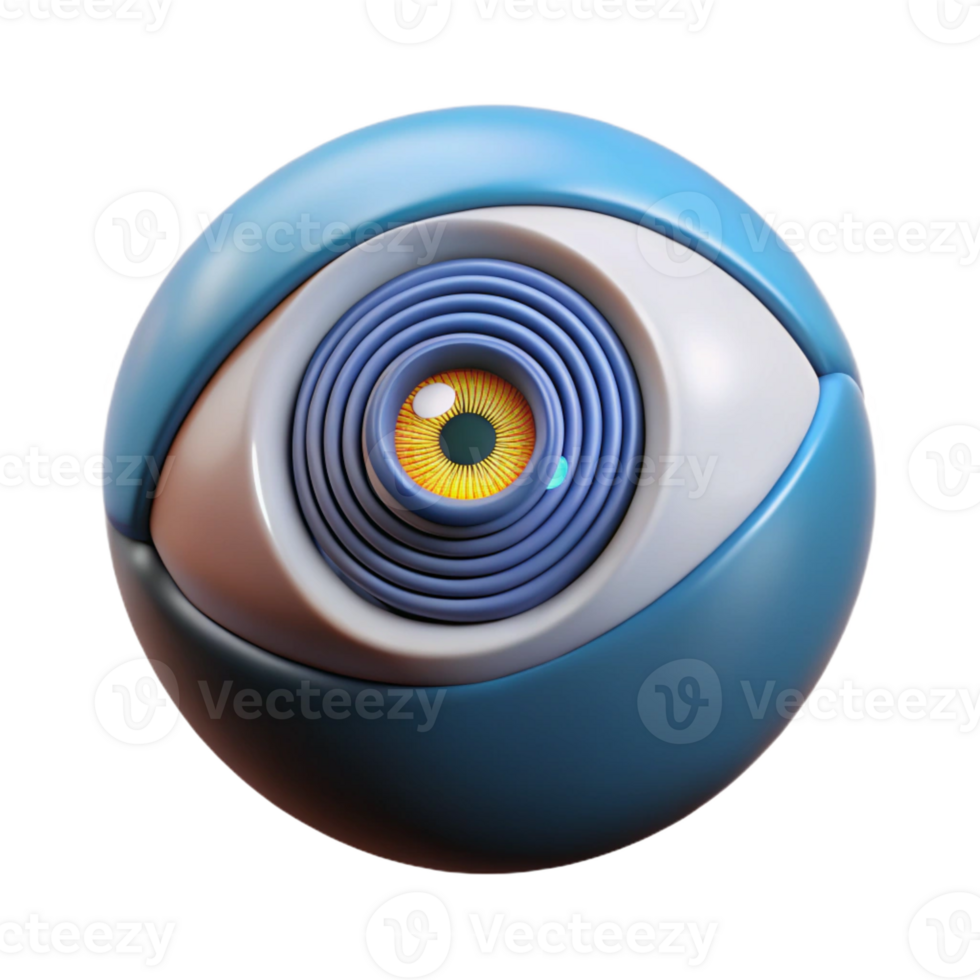 magnificent artistic A single, oversized eye scanning a fingerprint, biometric security concept, close-up view, realistic rendering genuine png