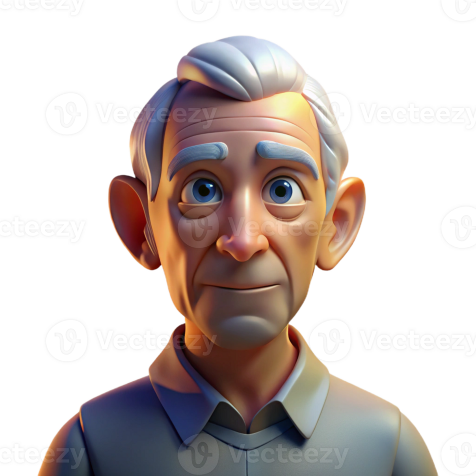 magnificent minimalist Portrait of an elderly man with deep wrinkles and a wise gaze, illuminated by a single spotlight from above, in a chiaroscuro style premium png