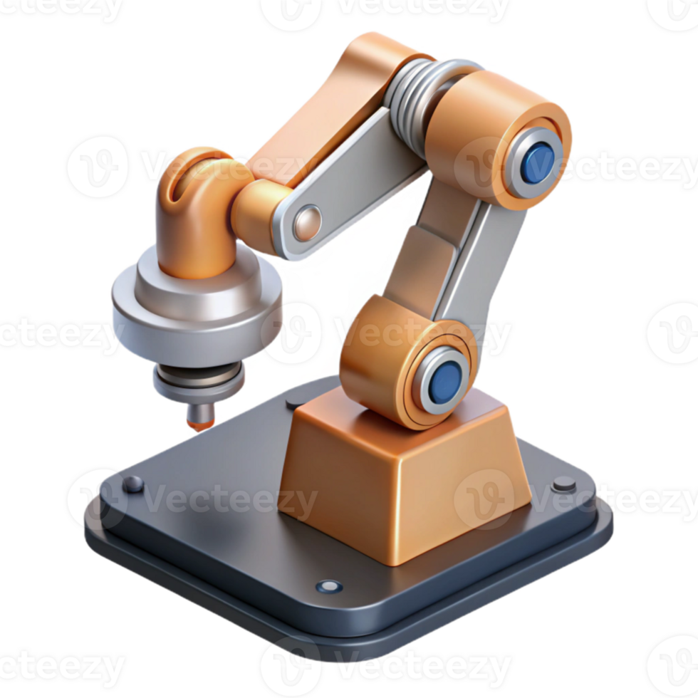 elegant abstract A robotic arm assembling a microchip, precise movements, industrial lighting, realistic style original png