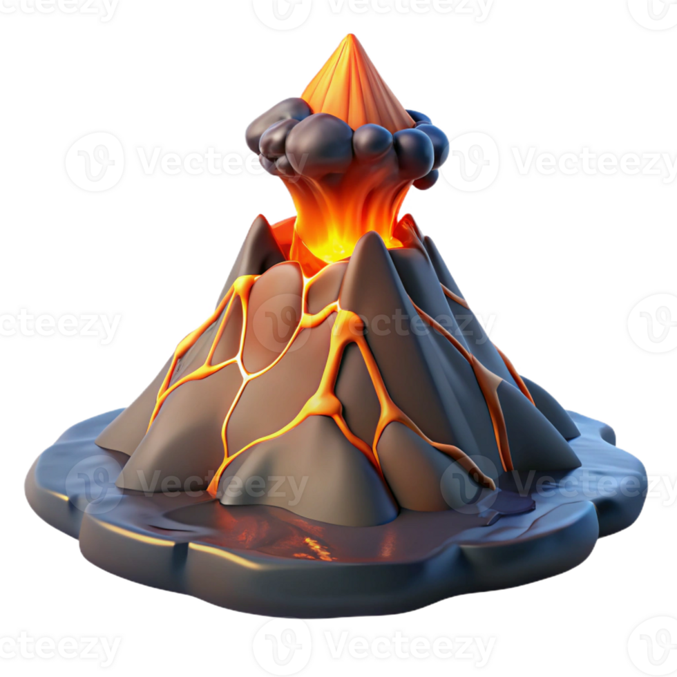 vibrant abstract An underwater volcano erupting, molten lava mixing with the water, dramatic, apocalyptic style original png