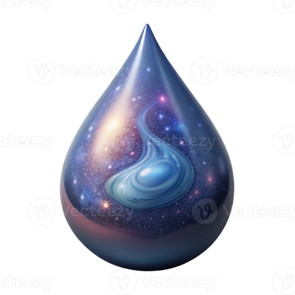 serene rustic A single teardrop containing a miniature galaxy swirling with nebulae and stardust, illuminated by cosmic light, in a surrealism art style professional png