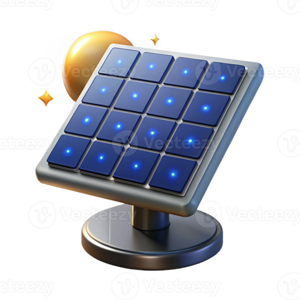 serene rustic A solar panel array in space, sunlight reflecting off the panels, futuristic style high quality png