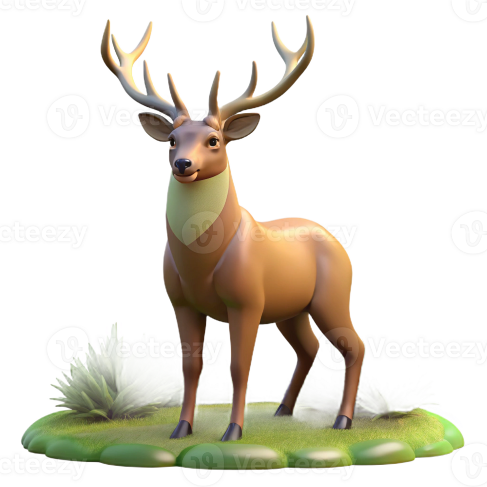 beautiful abstract A majestic stag with large antlers standing in a misty forest, with ethereal lighting, in a mystical, fantasy art style professional png