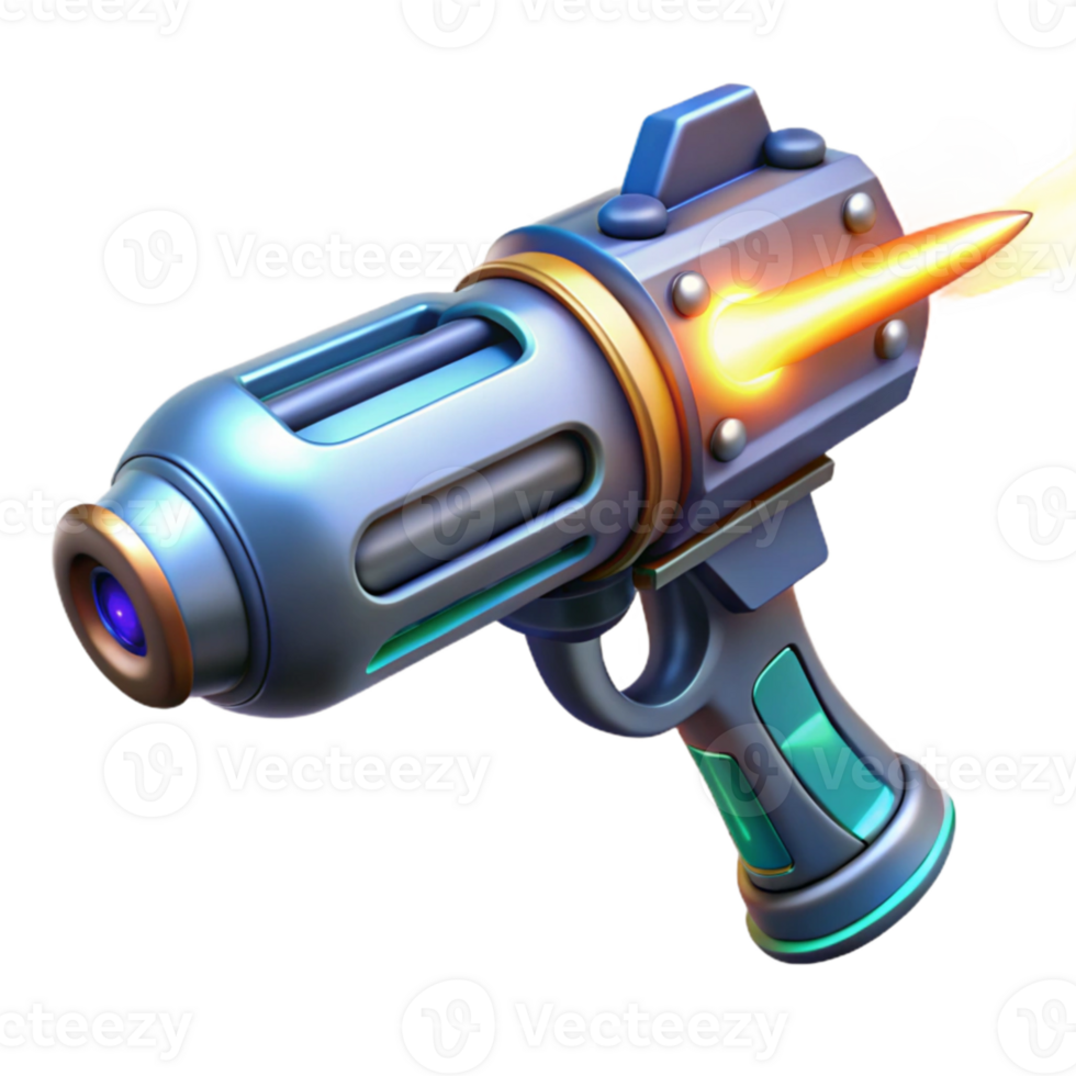 dramatic classic A futuristic weapon firing a beam of energy, sci-fi style detailed png