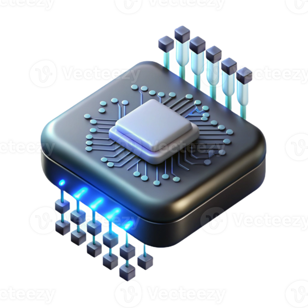elegant rustic A single, levitating microchip emitting binary code as light trails, dark background with dramatic chiaroscuro lighting, digital art style 4K png