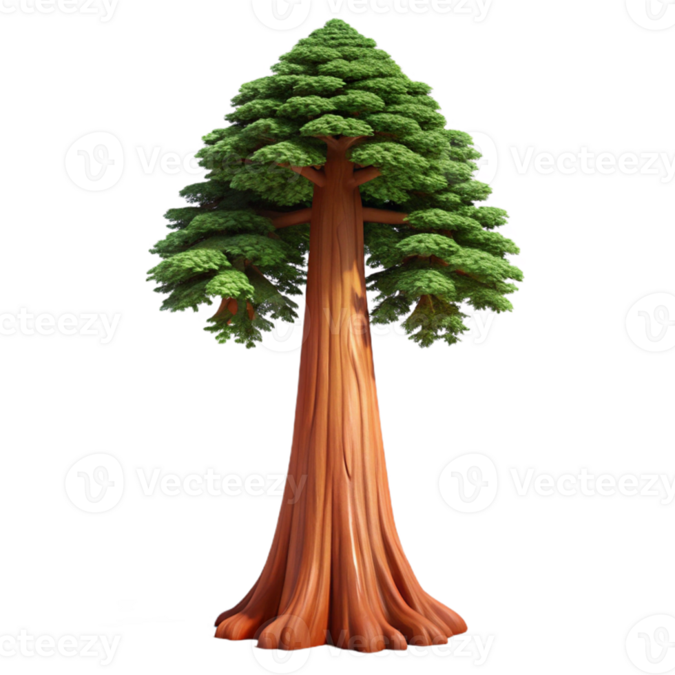 extraordinary abstract A giant sequoia tree, towering over a forest, majestic and awe-inspiring premium png