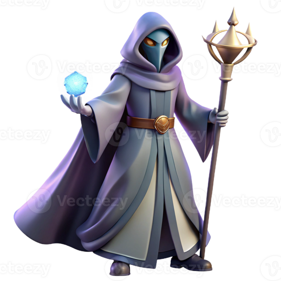 wonderful vintage A mysterious anime masked figure in a flowing cloak, holding a glowing staff, dramatic lighting, fantasy anime style, sense of intrigue premium png