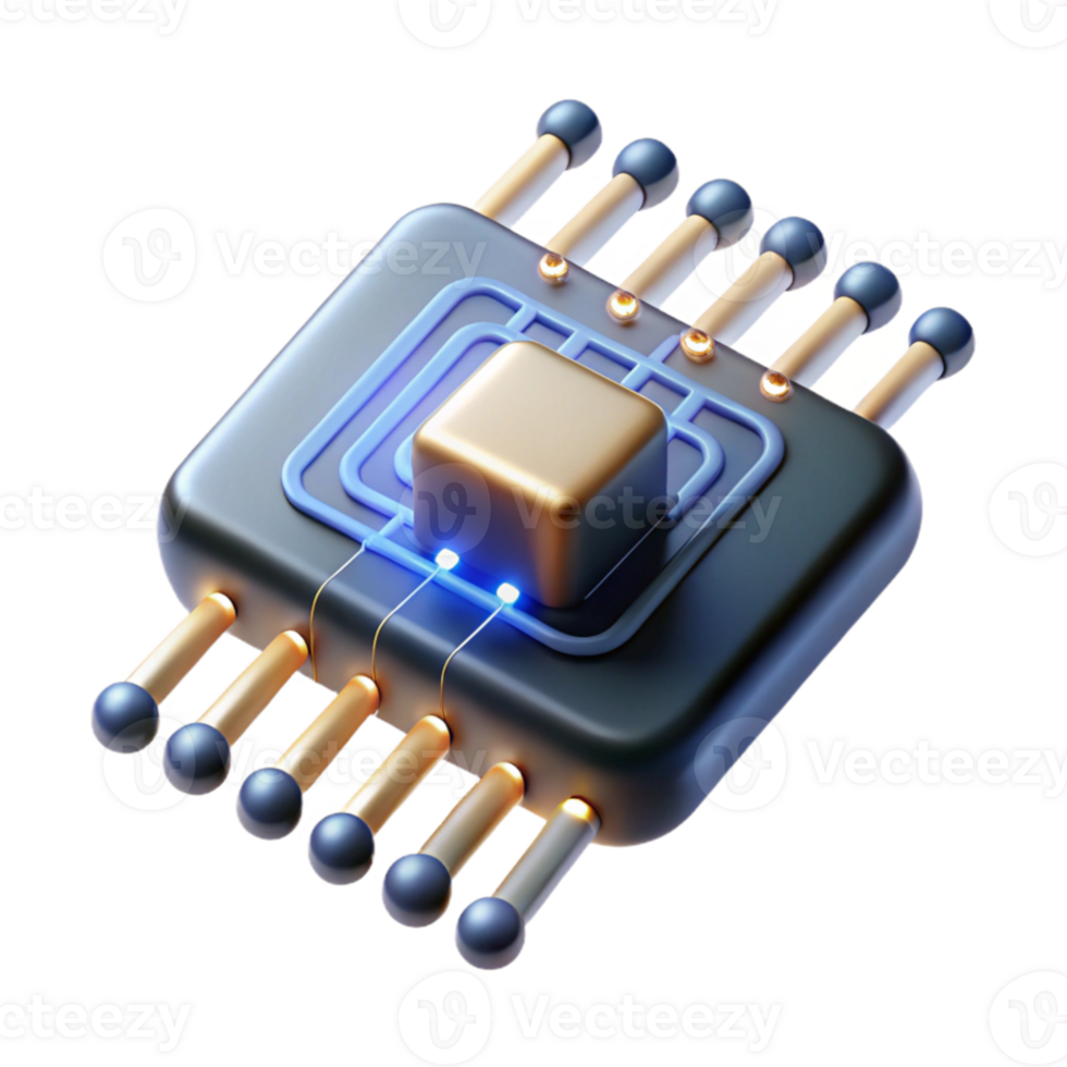 magnificent creative A single, levitating microchip emitting binary code as light trails, dark background with dramatic chiaroscuro lighting, digital art style professional png