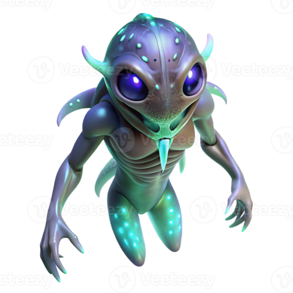 magnificent minimalist A bioluminescent alien creature with iridescent scales, floating through a dark, ethereal void, glowing with an internal light, intricate details, Greg Rutkowski style 4K png