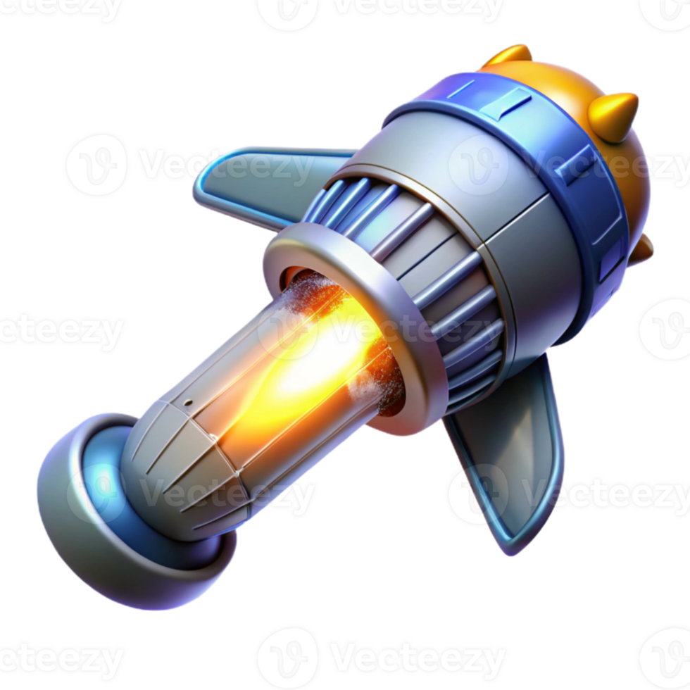 magnificent modern A futuristic weapon firing a beam of energy, sci-fi style premium png