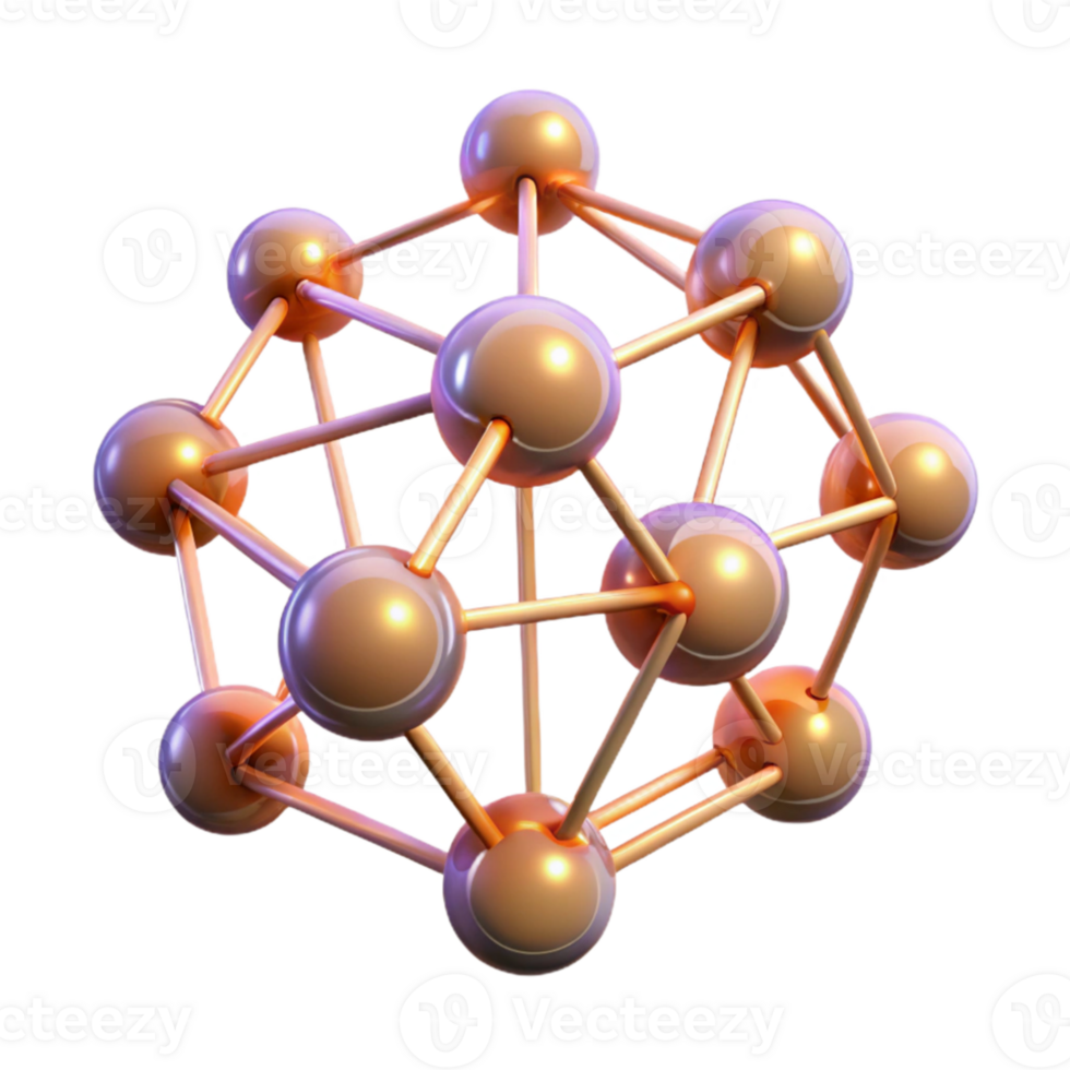 extraordinary vintage A network of pulsating orbs interconnected by glowing filaments, rendered in a low-poly style with soft, diffused lighting high quality png