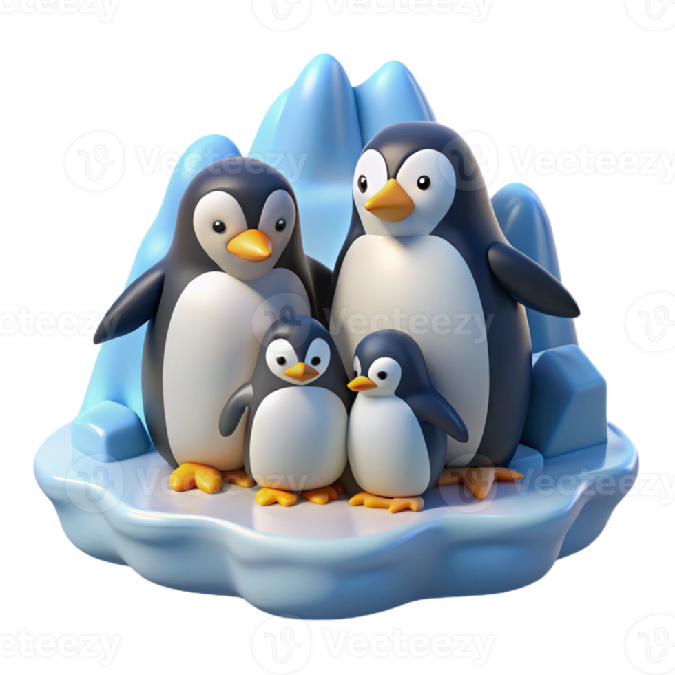 wonderful creative A group of penguins huddled together on an icy shore, Antarctic landscape, heartwarming and endearing high quality png