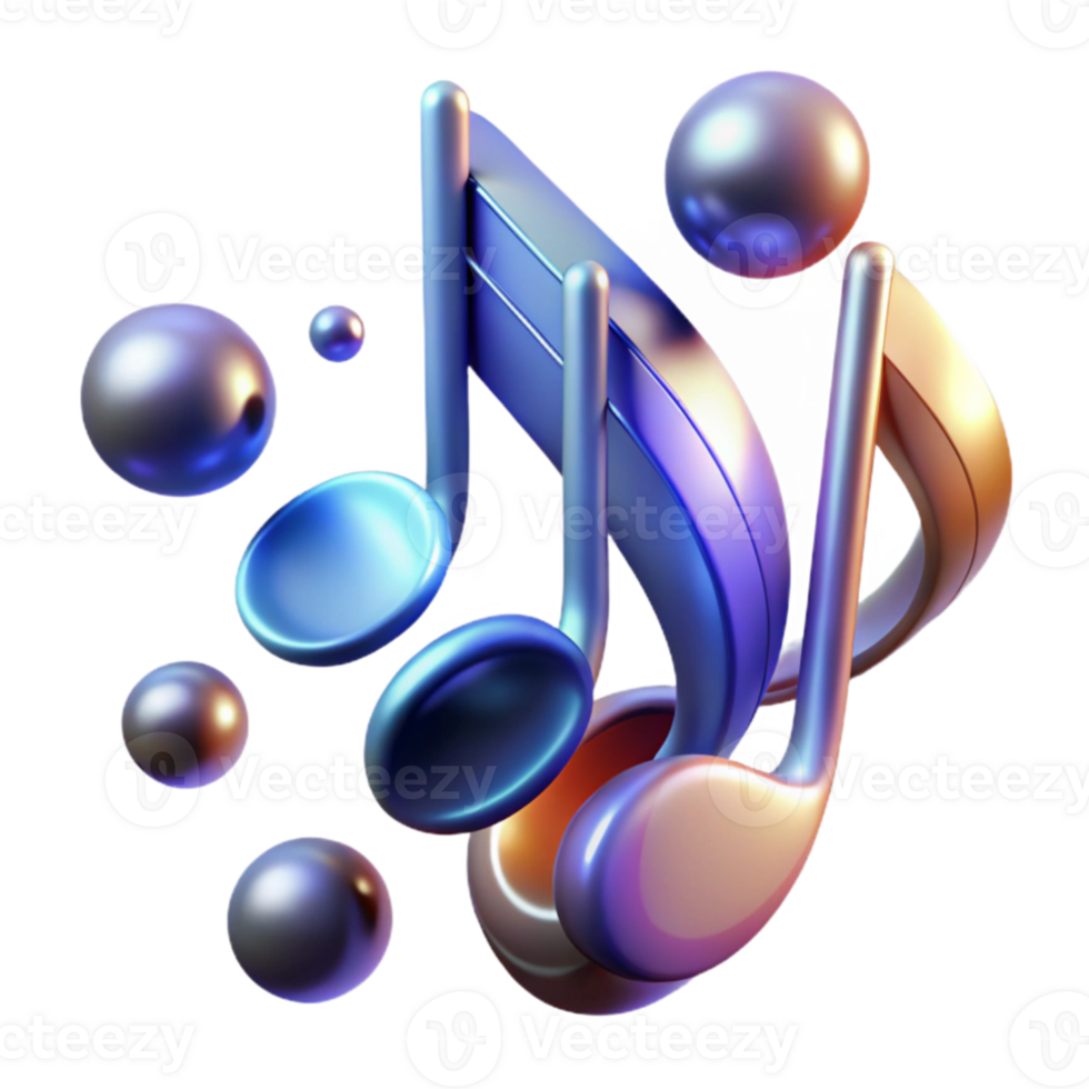 elegant minimalist An abstract representation of musical notes, visualized as floating, glowing symbols, with a dynamic, rhythmic style high quality png
