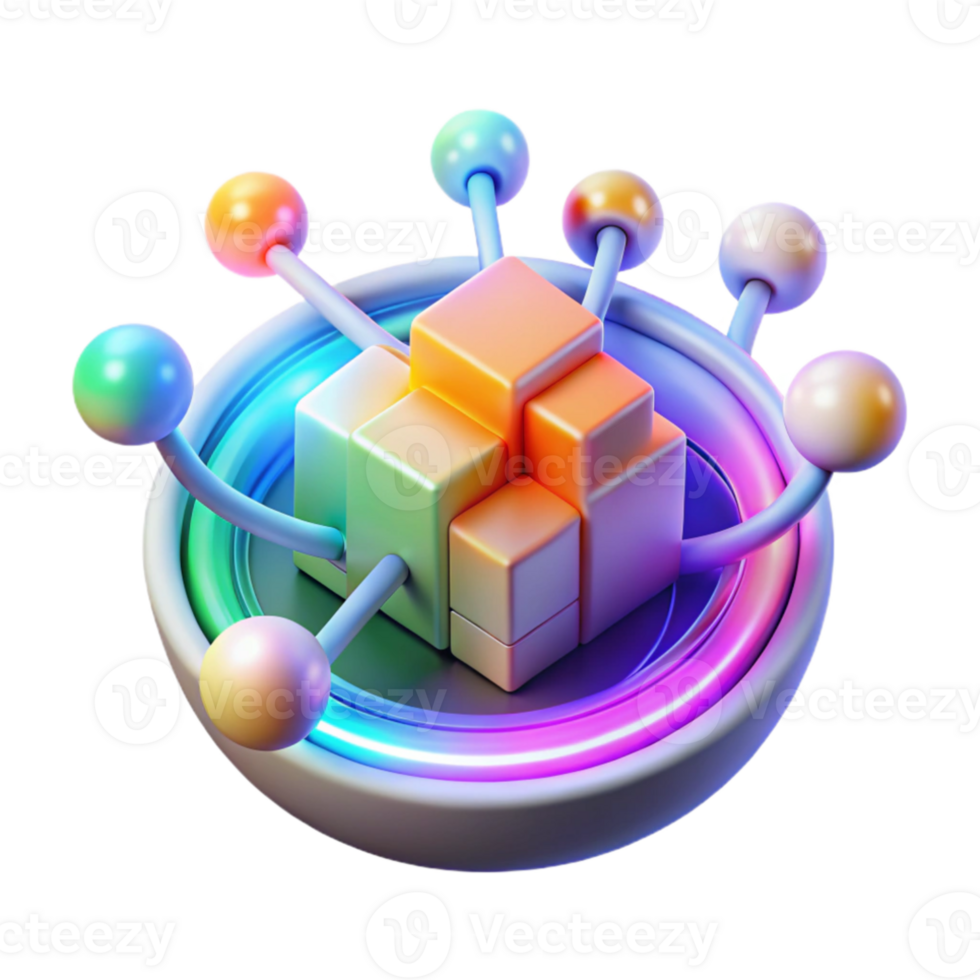 beautiful classic A stylized representation of a digital world, composed of pixels and glowing data streams, lit by a vibrant, rainbow-colored light. Abstract style detailed png