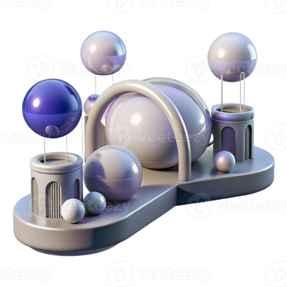 stunning classic Floating orbs connected by bridges, futuristic architecture, minimalist design, ethereal lighting high resolution png