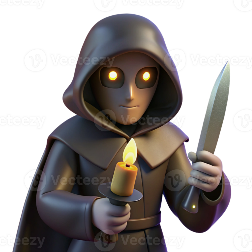 impressive rustic A shadowy assassin lurking in the darkness, holding a poisoned dagger, chiaroscuro lighting, baroque painting style professional png