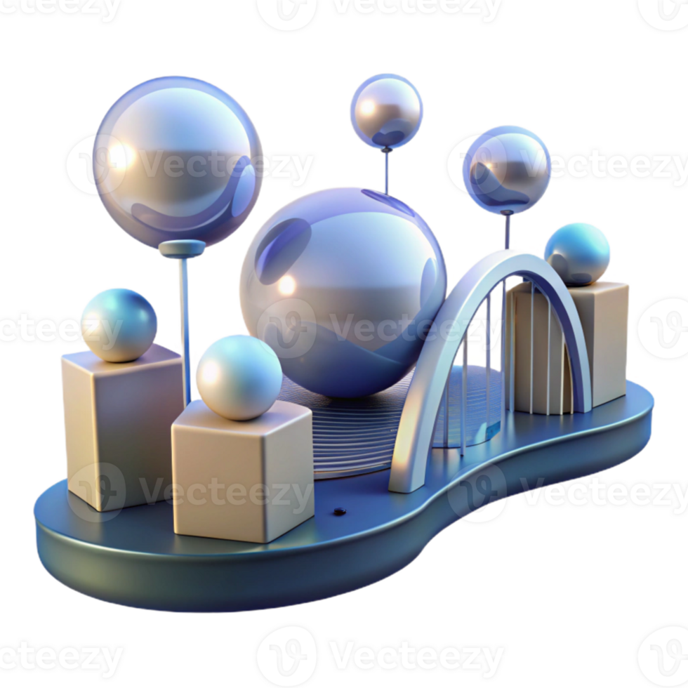 vibrant traditional Floating orbs connected by bridges, futuristic architecture, minimalist design, ethereal lighting premium png