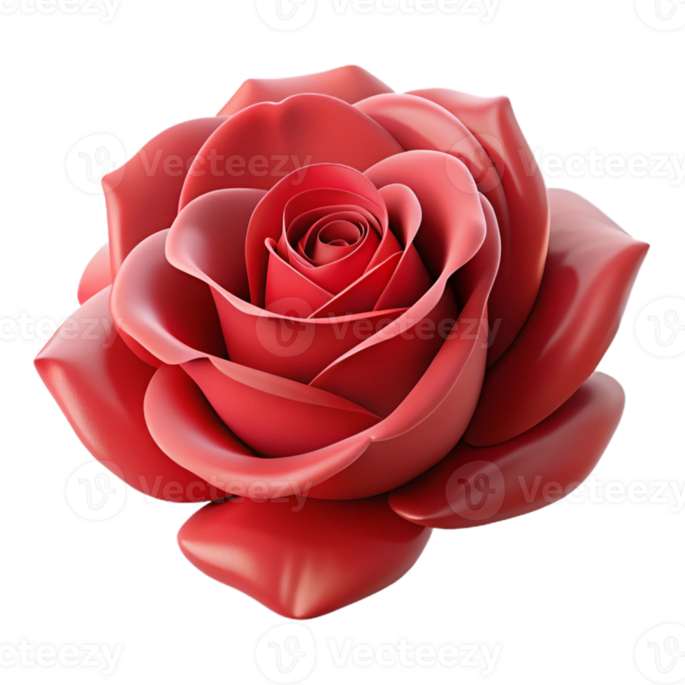 magnificent abstract A single rose, deep red petals, soft lighting, romantic style high quality png