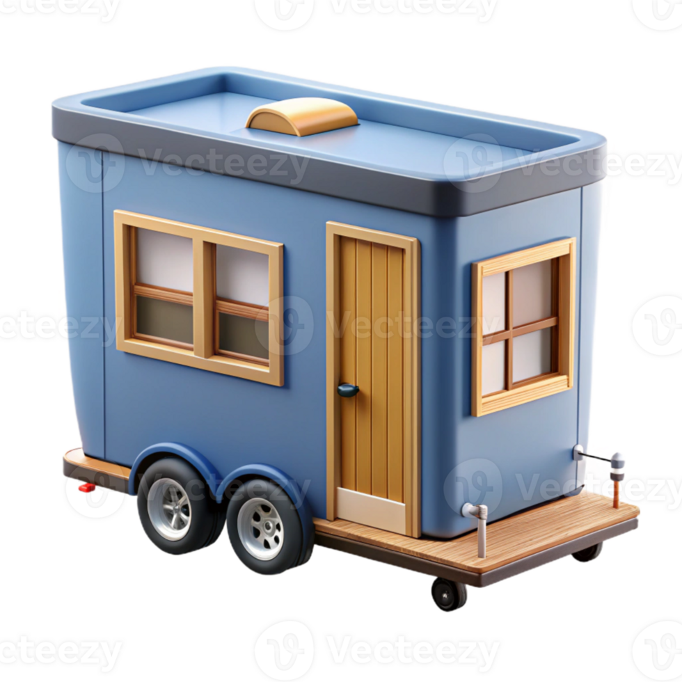 elegant rustic Tiny house on wheels, compact design, maximizing space, natural light exclusive png