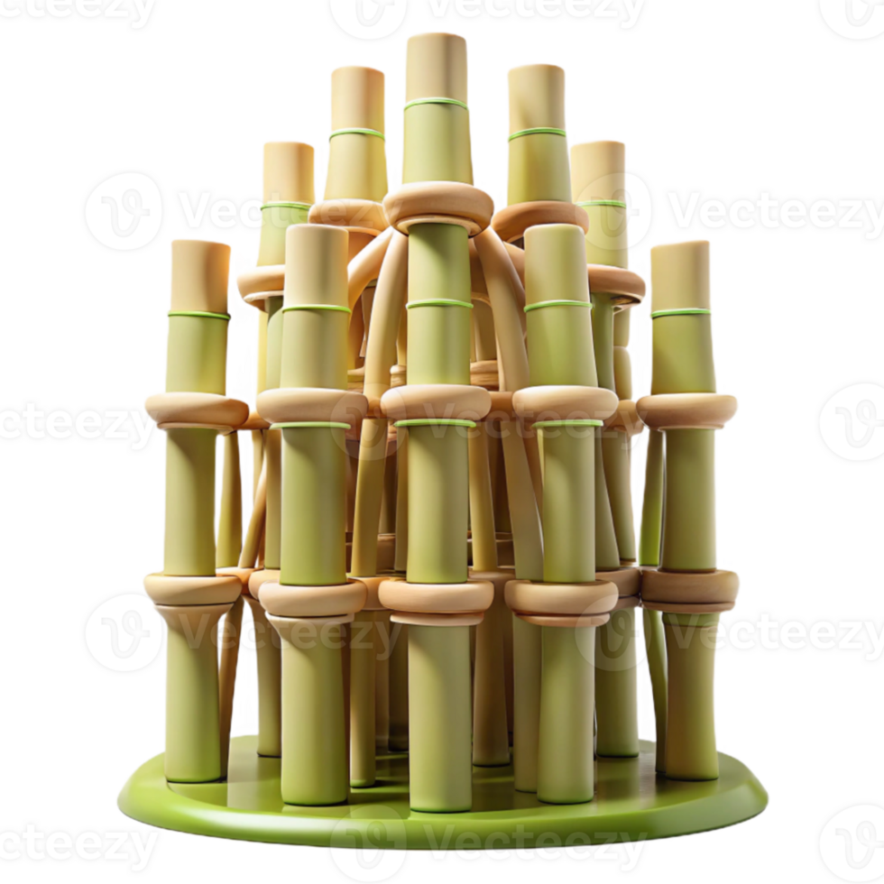 extraordinary artistic Bamboo skyscraper, organic structure, interwoven bamboo stalks, soft natural light, sustainable architecture, 8k render, original png