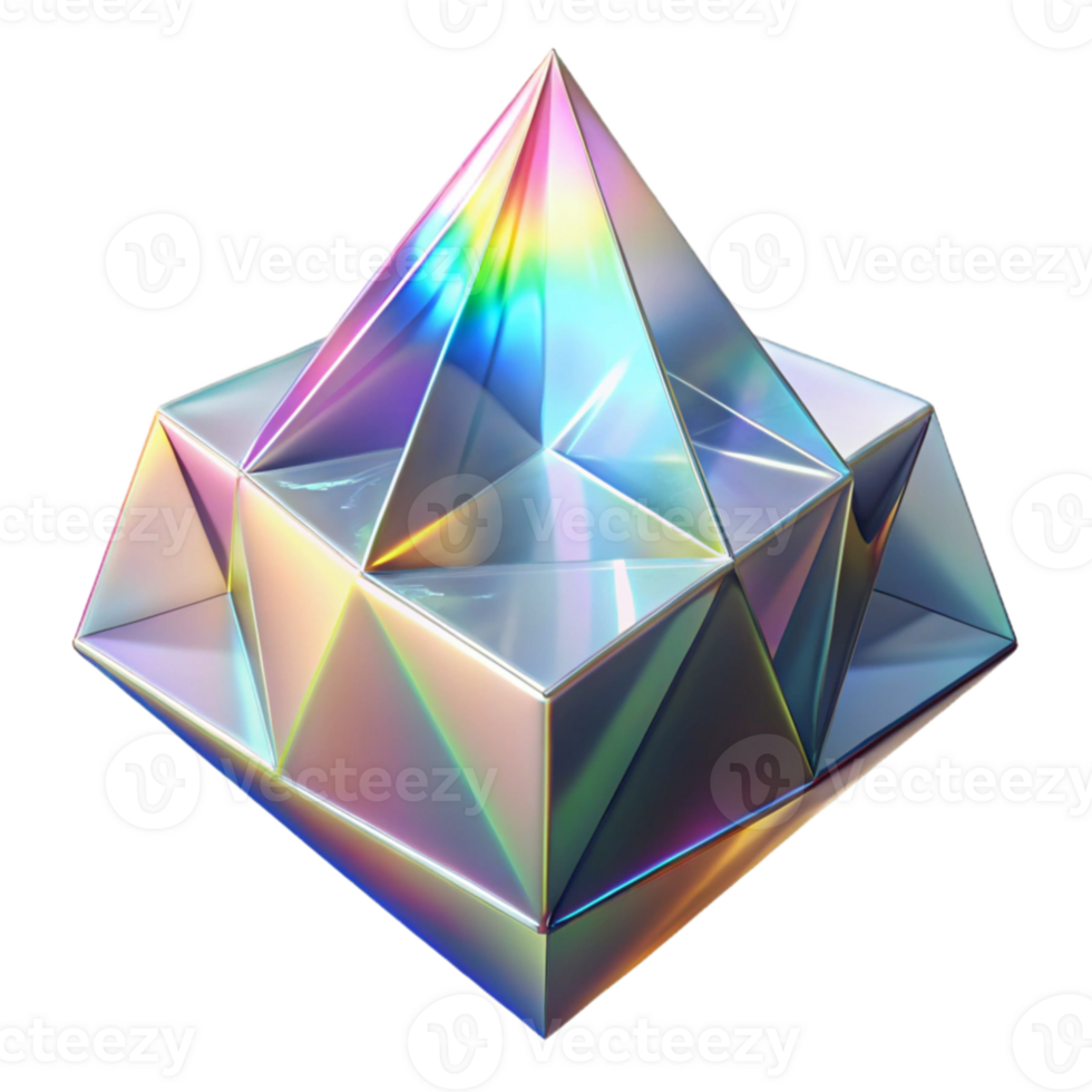 magnificent modern A field of crystalline structures, refracting a rainbow of light, in a geometric, abstract art style 4K png