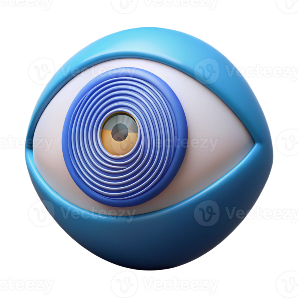 magnificent abstract A single, oversized eye scanning a fingerprint, biometric security concept, close-up view, realistic rendering high quality png