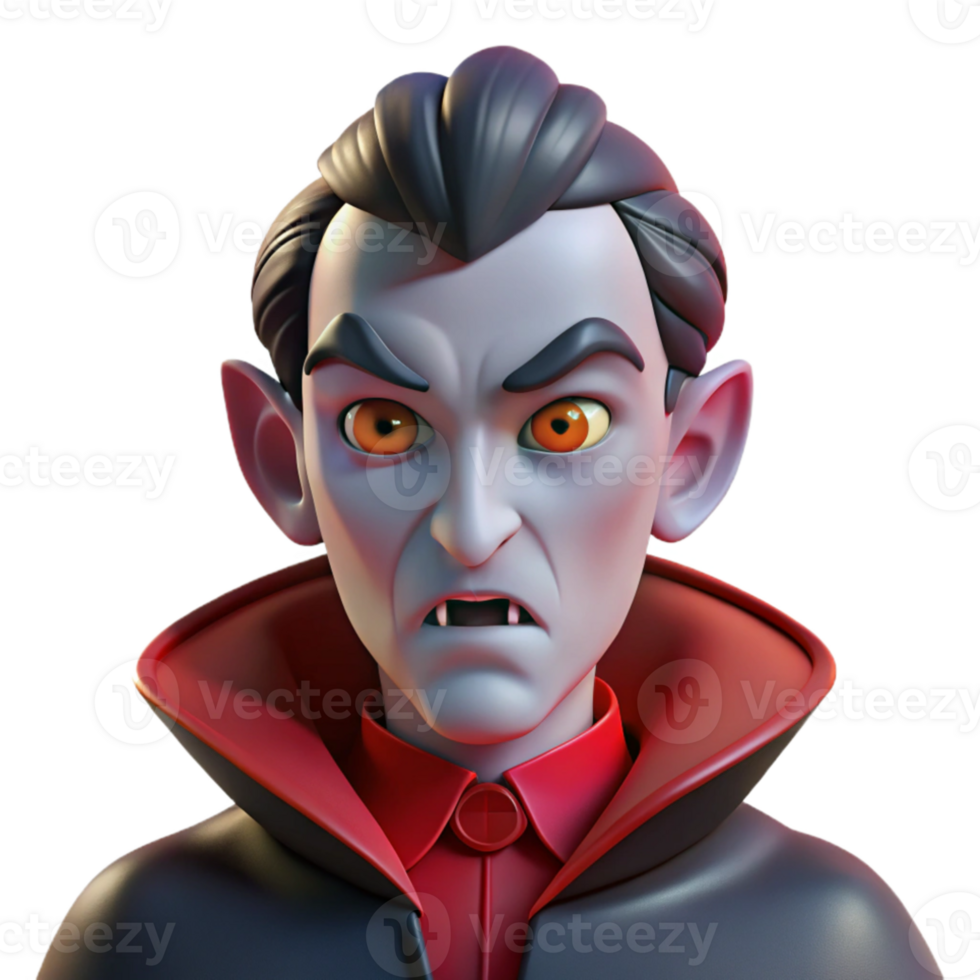 wonderful artistic Portrait of a melancholic vampire with pale skin and dark eyes, lit by a single, red light, in a gothic horror style detailed png