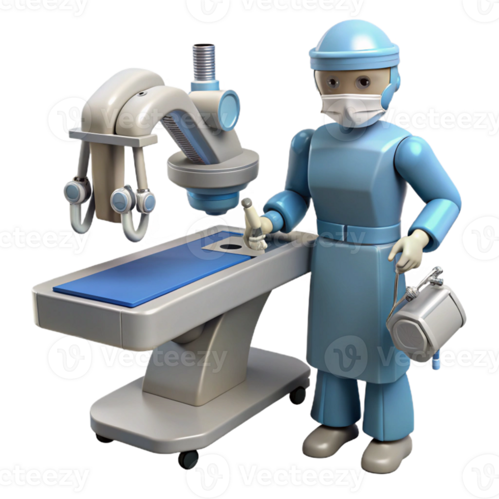 extraordinary creative A robotic surgeon performing an operation, precise movements, medical technology theme exclusive png