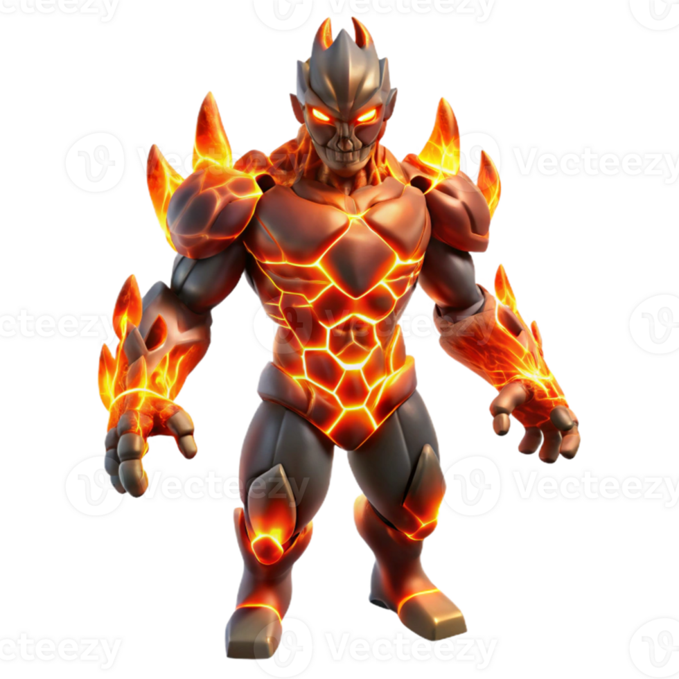 stunning abstract A powerful elemental being made of fire, surrounded by flames, illuminated by its own internal glow. Abstract fantasy, digital art style original png