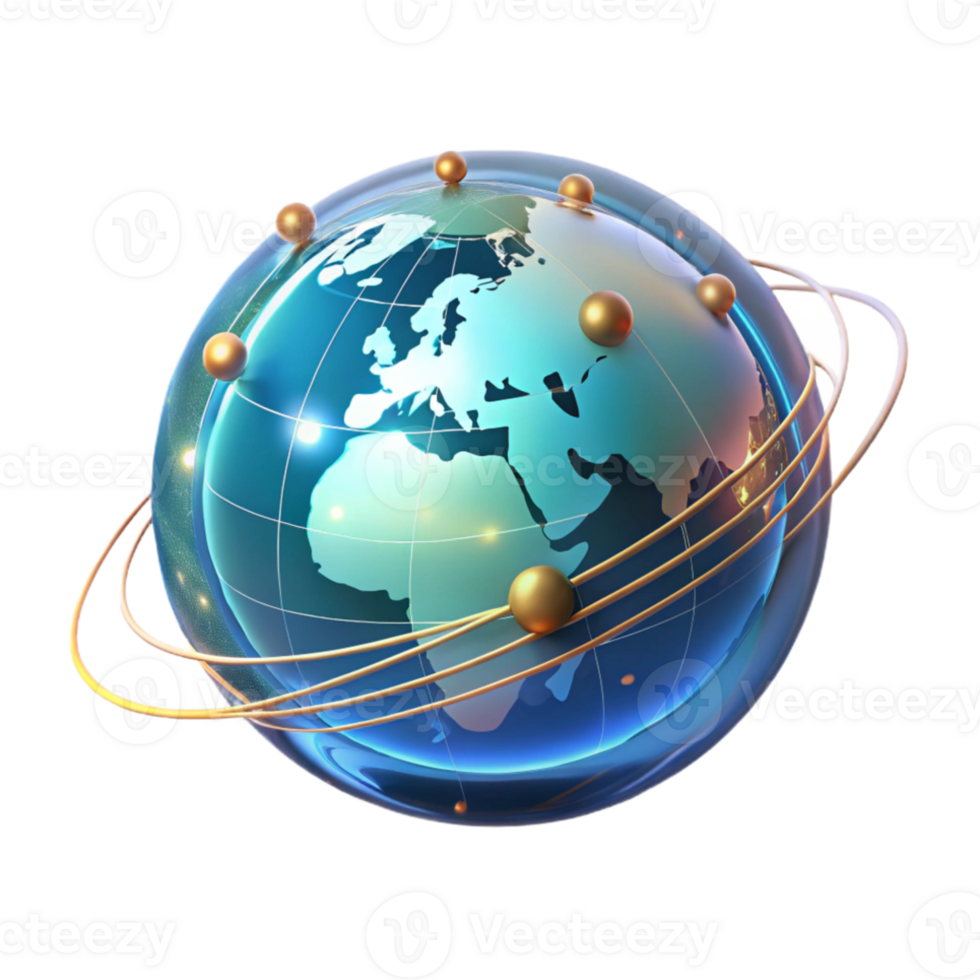 extraordinary abstract A holographic projection of the Earth, rotating slowly, with data streams flowing across its surface, illuminated by a dim, ambient light. Scientific illustration style genuine png