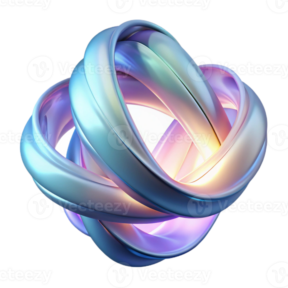 magnificent minimalist Intertwined, glowing ribbons, forming a dynamic, abstract sculpture, illuminated by a soft, ethereal light high resolution png