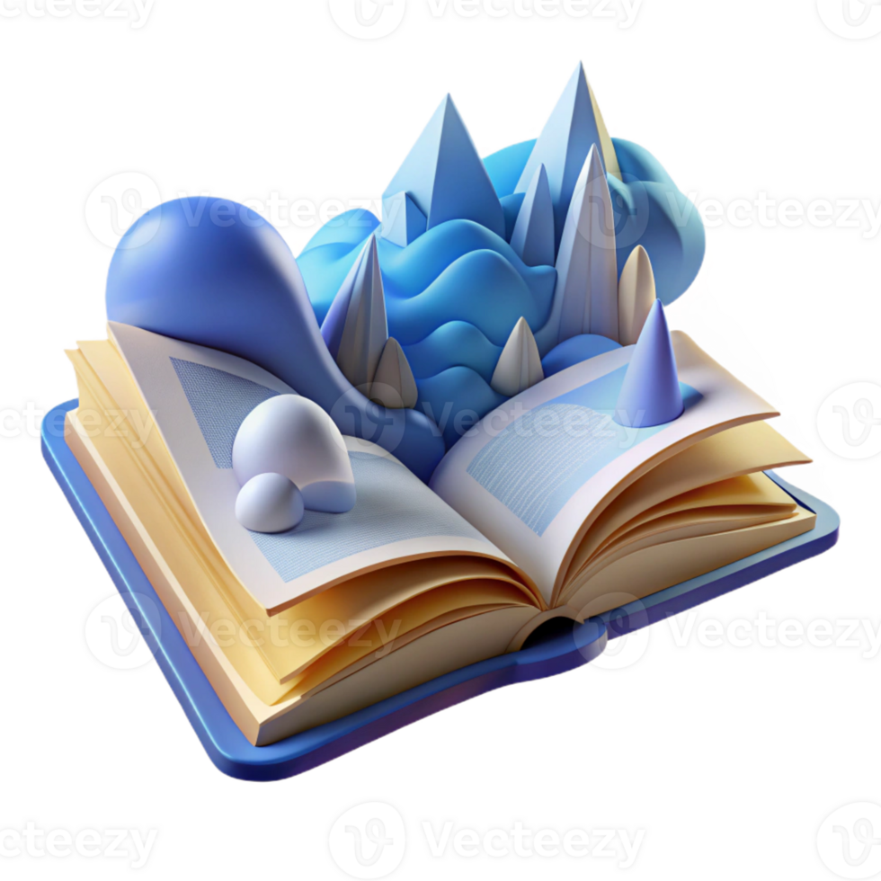 beautiful rustic A giant, open book with pages turning themselves, revealing surreal landscapes. Fantasy art style exclusive png