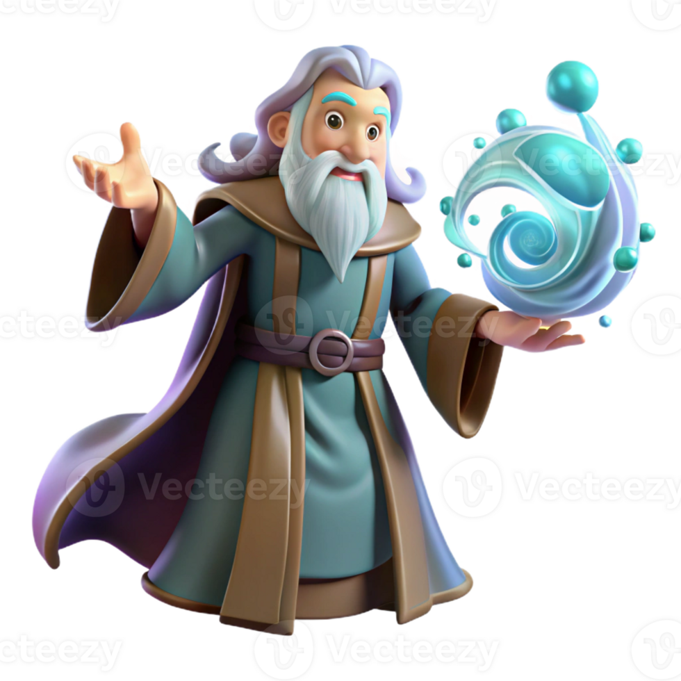 extraordinary classic A wise old wizard casting a spell, surrounded by swirling arcane energy, in a grand, gothic library. Warm, magical lighting. Renaissance painting style genuine png