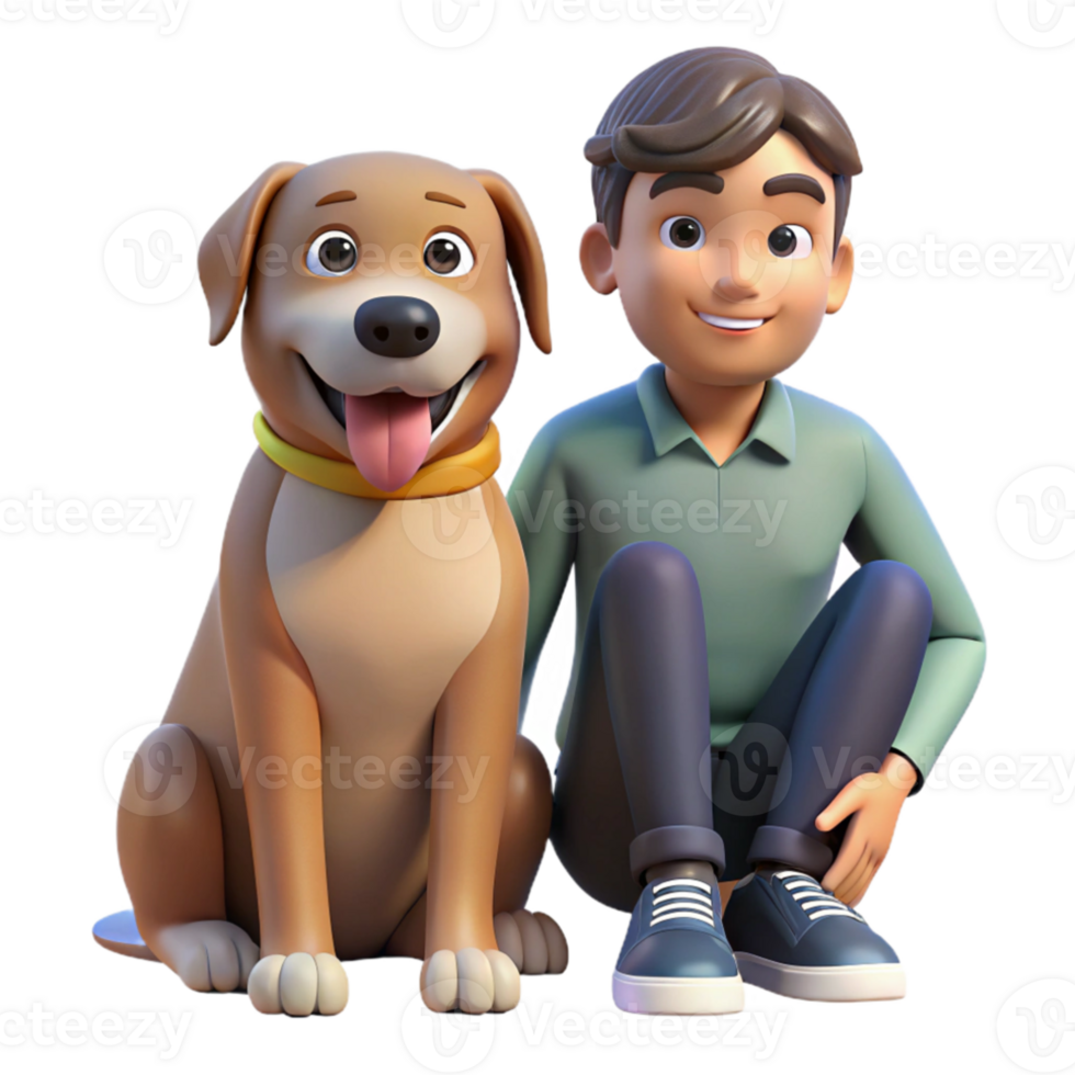 vibrant artistic A loyal dog sitting patiently by its owner's side, with warm, natural lighting, in a heartwarming, family portrait style detailed png