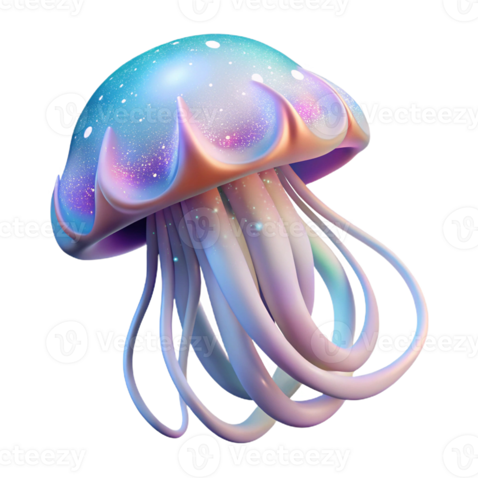 beautiful rustic A colossal, bioluminescent jellyfish drifts through a nebula of swirling pastel colors, its tentacles trailing stardust. Art Nouveau style, soft ethereal lighting genuine png