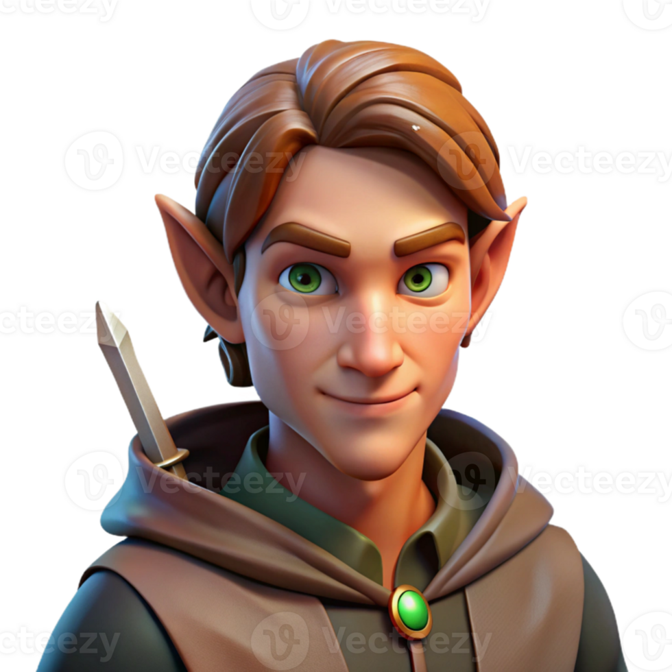 magnificent vintage Portrait of a cunning rogue with a sly smirk and a hidden dagger, lit by dim, shadowy light, in a fantasy art style authentic png